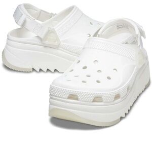 CROCS Women's White Elevated Clogs